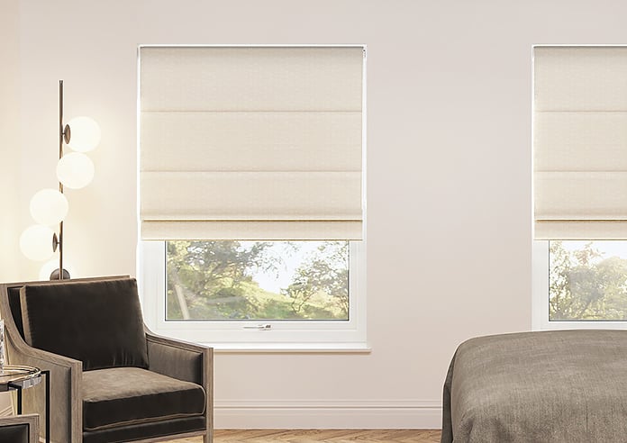 Rolling Hills Velvet, Natural - Motorised Roman Blind - Image 3